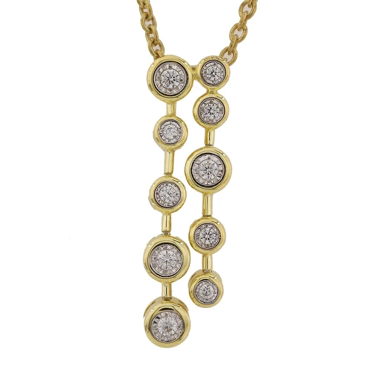 Double Lariat Diamond Necklace