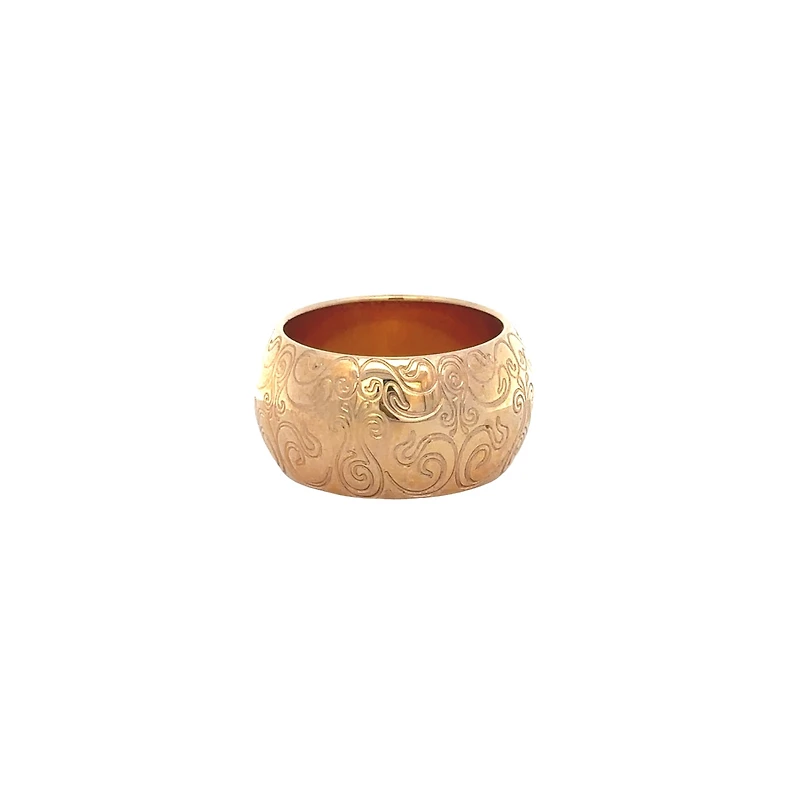 Textured Ring with Spiral Design (Size 8)