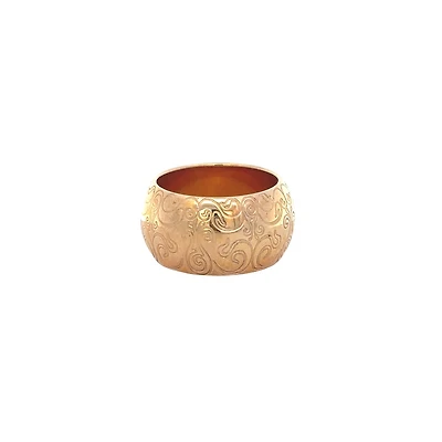 Textured Ring with Spiral Design (Size 8)