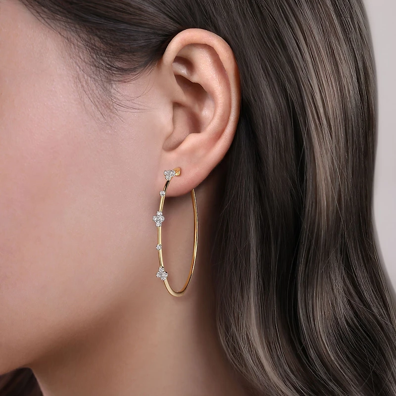 My Favorite Diamond Hoop Earrings 50MM