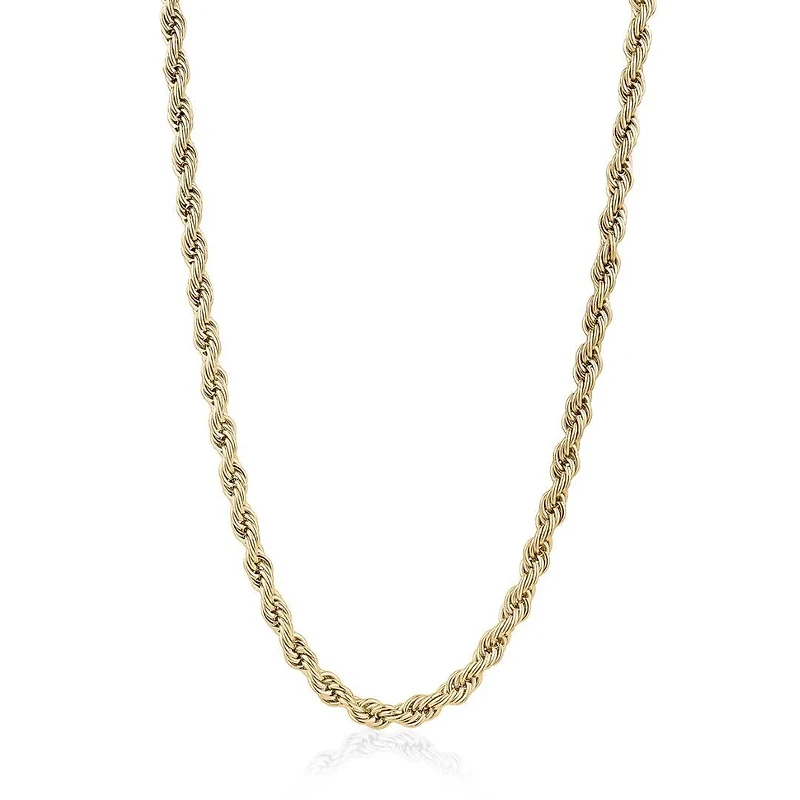Rope 6MM Yellow Gold IP Steel Chain