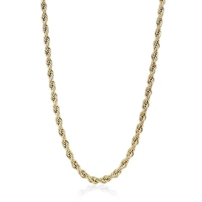 Rope 6MM Yellow Gold IP Steel Chain