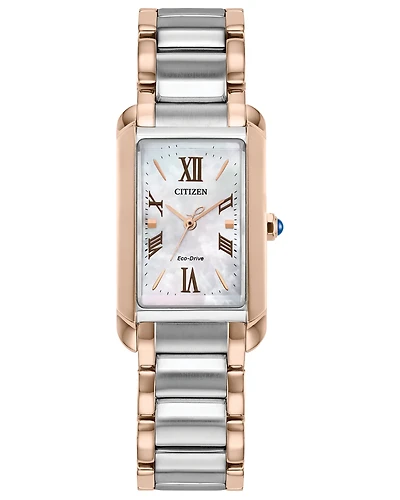 L Bianca Rectangular Watch with Mother of Pearl Dial