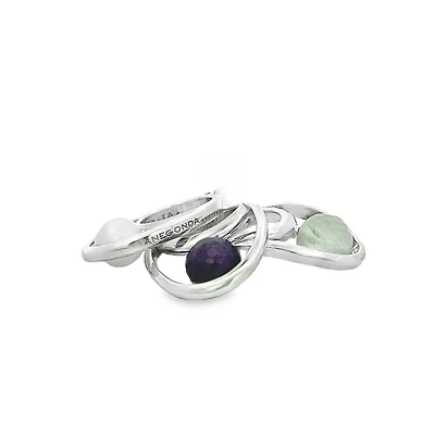 Radiant Universe Ring w/ Pearl (Size 7)