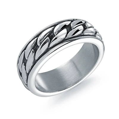 Curb Link Center 8MM Steel Ring