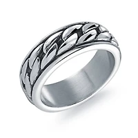 Curb Link Center 8MM Steel Ring