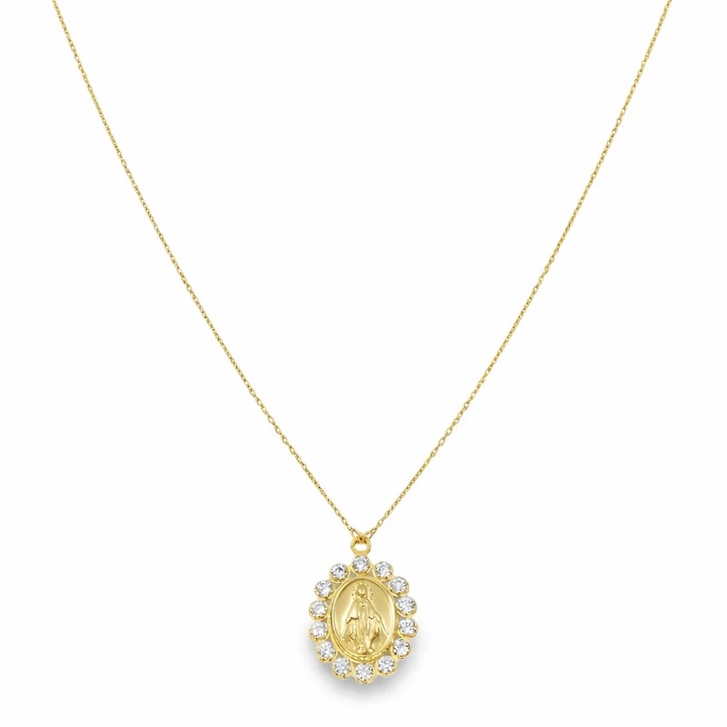 Milagrosa Scalloped Oval Frame Necklace
