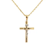 Two Tone Crucifix Pendant - 35MM