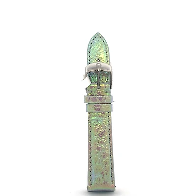 18MM Iridescent Glow Crackle Leather Strap
