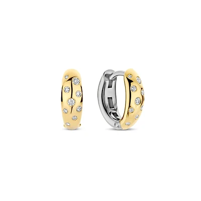 Harmonious Clear Huggie Earrings
