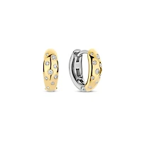 Harmonious Clear Huggie Earrings