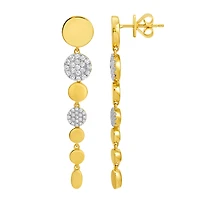 Circles and Pave Dangle Earrings