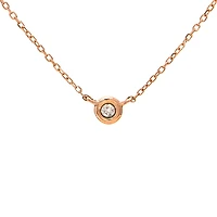 Bezel Diamond .02ct Necklace