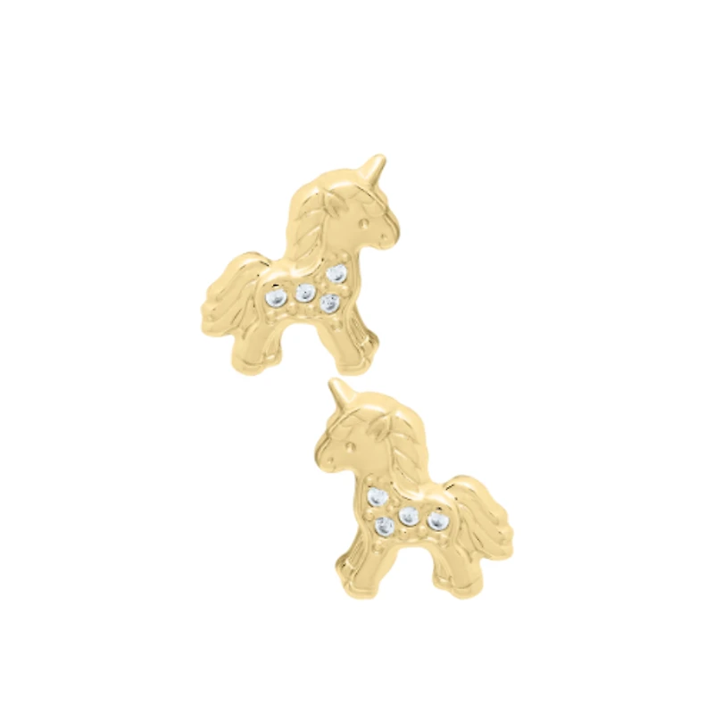 Sparkling Unicorn Kids Stud Earrings