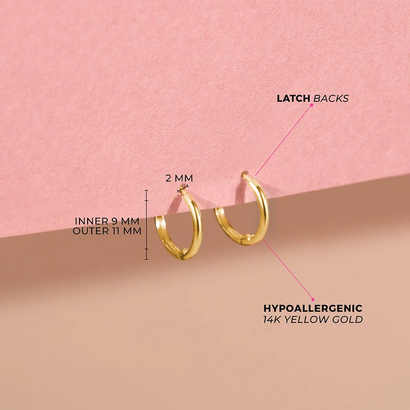 9MM Tiny Hoop Earrings