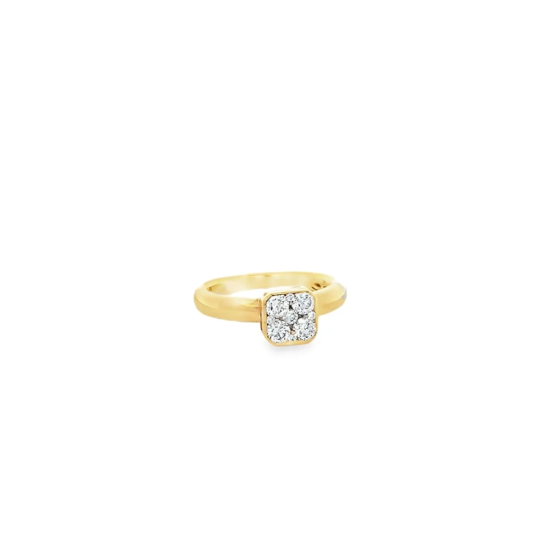 Square Diamond Ring (Size 6.5)