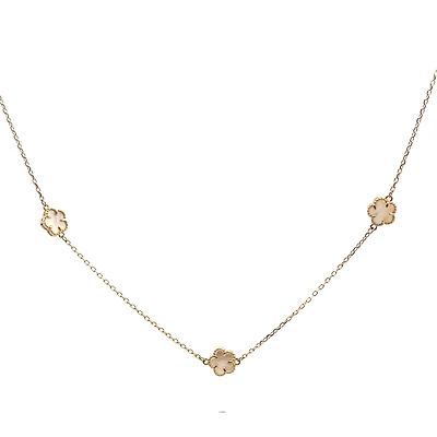 Clover Mother Pearl Necklace and Bracelet Jewelry Set
