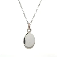 Silver Oval Pendant 25MM