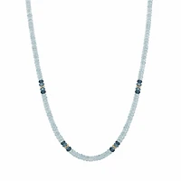 Blue Topaz, London Blue Topaz and Swiss Blue TopazNatural Gemstones Necklace