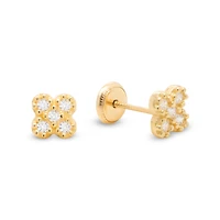 Four Petal Clover Stud Earrings