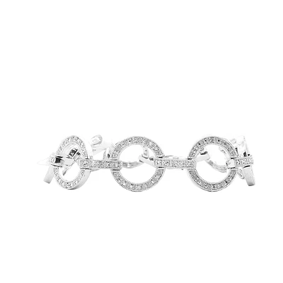 Circle Link Bracelet with Diamonds