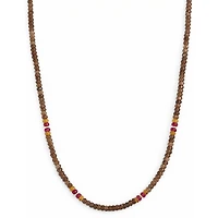 Andalusite, Citrine and Pink Tourmaline Natural Gemstones Necklace