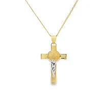 Two Tone San Benito Cross Pendant 36MM