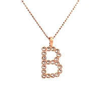 Rose Gold and Swarovski Initial Pendant