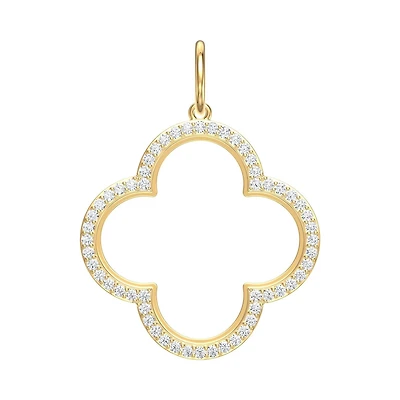 Open Clover Diamond Pendant 25MM