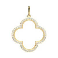 Open Clover Diamond Pendant 25MM