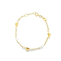 Hearts and Pearls Baby Bracelet