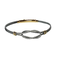 Marine Squared Knot Steel Bracelet in Two Tone