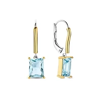 Rectangular Elegance Blue Earrings