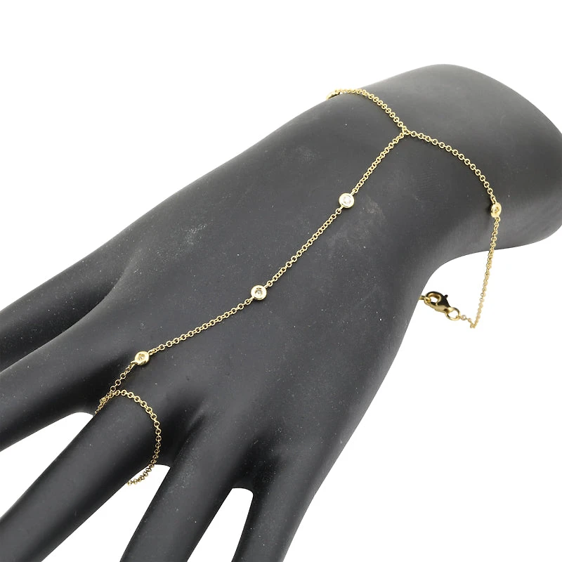 Diamonds Three Stones Hand Chain
