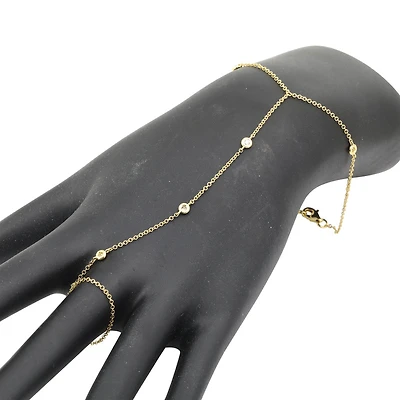 Diamonds Three Stones Hand Chain