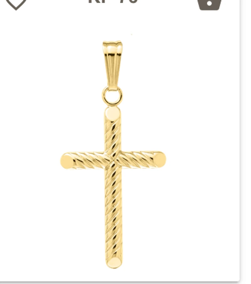 Twisted Cross 19MM Kids Necklace