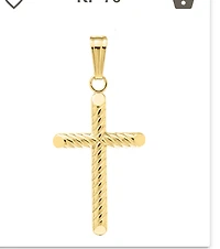 Twisted Cross 19MM Kids Necklace
