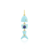 Dancing Fish Turquoise Pendant