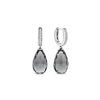Grey Green Chandelier Earrings
