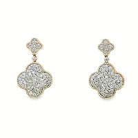 Clover Diamond Dangle Earrings