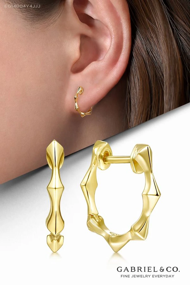 Graduating Pattern Huggie Earrings