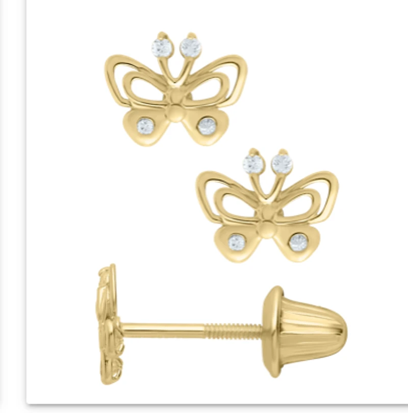 Fun Butterfly 14K Stud Earrings