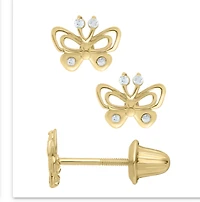 Fun Butterfly 14K Stud Earrings