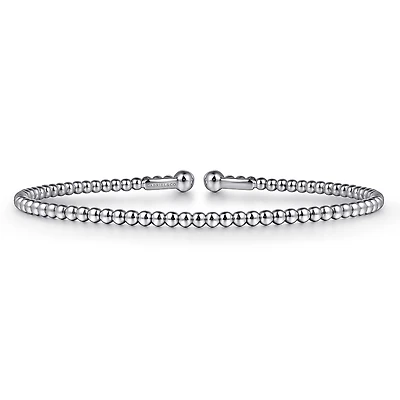 Bujukan Beaded White Gold Bangle Bracelet
