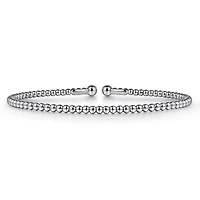 Bujukan Beaded White Gold Bangle Bracelet