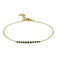 Gradient Emeralds Bar Bracelet
