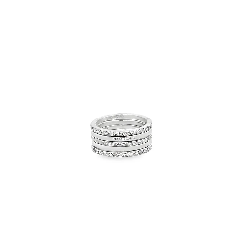 Bond Silver 5 Stack Rings (Size 8.5)