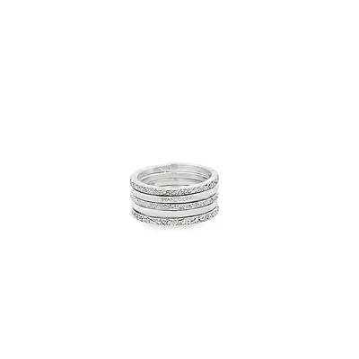 Bond Silver 5 Stack Rings (Size 8.5)