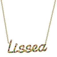 Custom Multicolor Sapphire Name Necklace