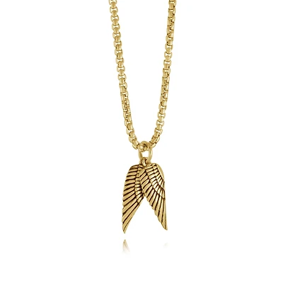 Angel Wings Golden Steel Necklace